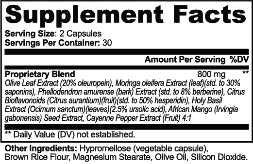 Metabolic Health Formula nutritional facts