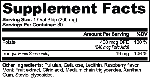Iron Strips nutritional facts