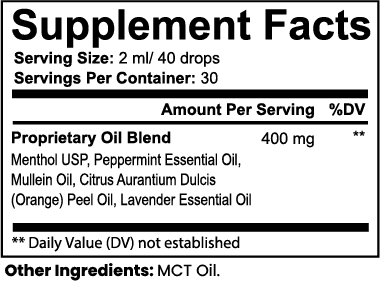 Respiratory & Lung Health Drops nutritional facts
