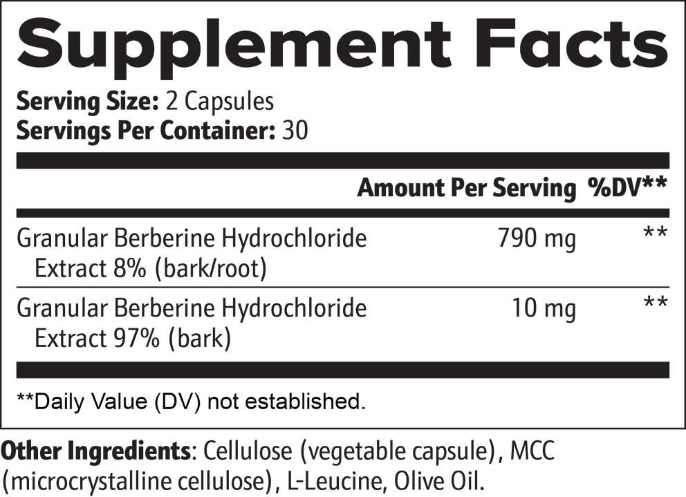 Berberine nutritional facts