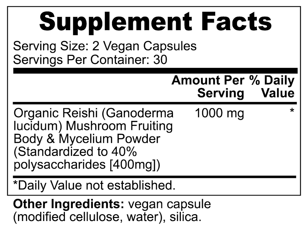 Reishi Mushroom nutritional facts